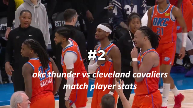 OKC Thunder vs Cleveland Cavaliers Match Player Stats